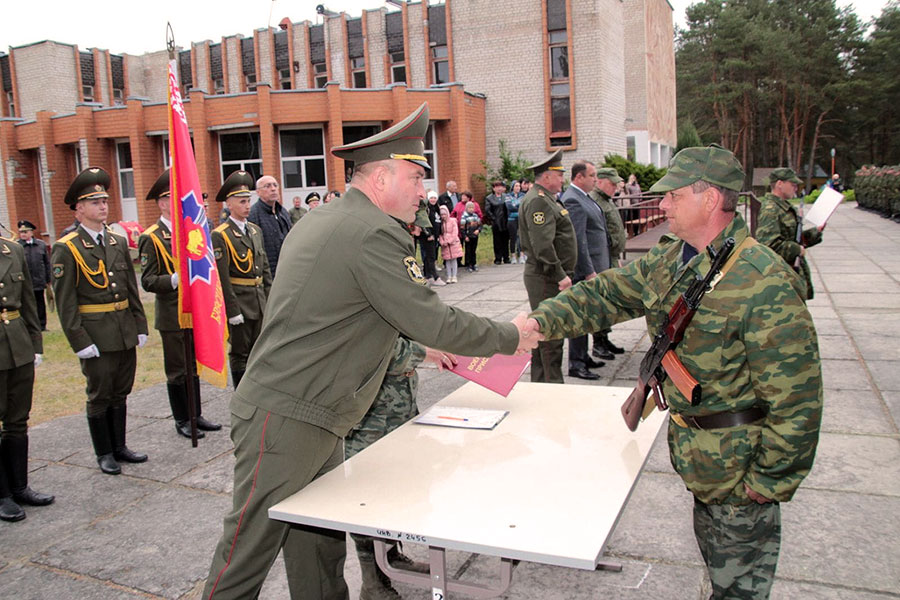 Присяга территориальных войск Кобринского района в лагере «Волна»