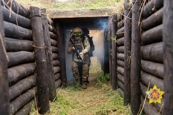 На Кобринском укрепрайоне проходят занятия по боевой подготовке