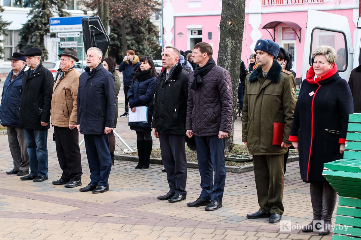В Кобрине в сквере имени Арсения Морозова 21 февраля состоялся митинг