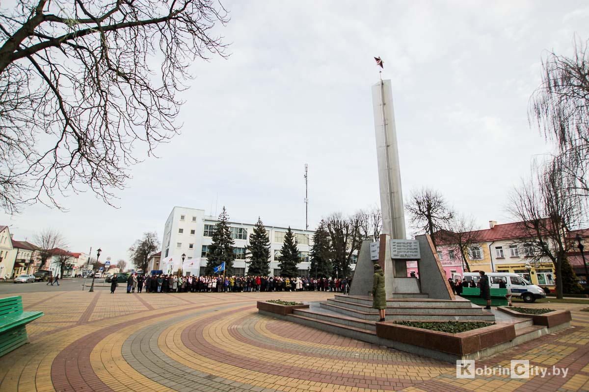 В Кобрине в сквере имени Арсения Морозова 21 февраля состоялся митинг