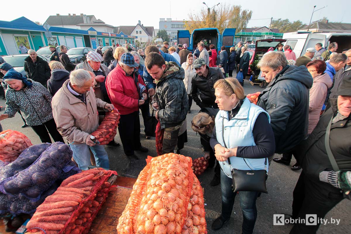 Ярмарка в Кобрине на площади Матросова