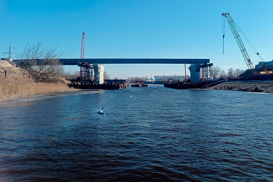 «Старый мост» в Кобрине примерил новые металлические пролёты: реконструкция вышла на новый этап точно по графику
