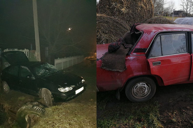 17 декабря в Кобринском районе произошло два ДТП — автомобили съехали в кювет. Пострадали три женщины