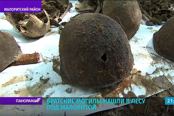 Братские могилы пятерых бойцов 75-й стрелковой дивизии нашли в лесу под Малоритой