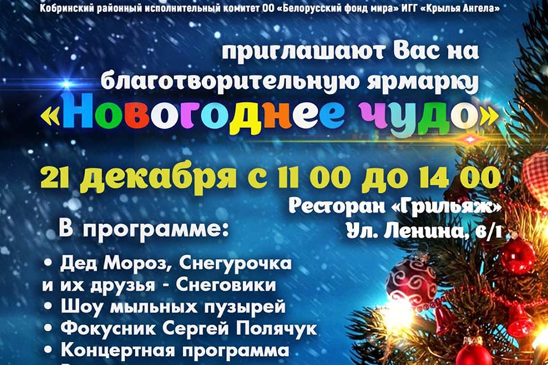 «Новогоднее чудо» для Яночки Данилюк: 21 декабря кобринчан приглашают на благотворительную ярмарку