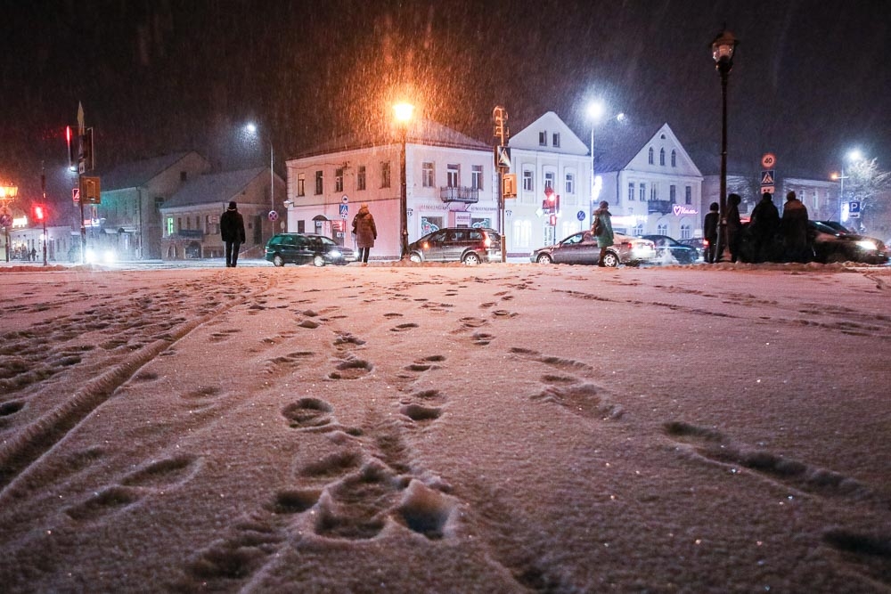 Снегопад в Кобрине. Утром 13 января город занесло снегом (фоторепортаж + прогноз погоды)
