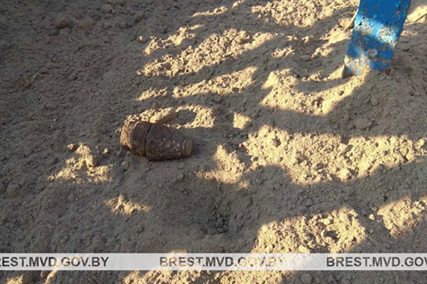 В Кобринском районе найден взрыватель от снаряда времён Великой Отечественной