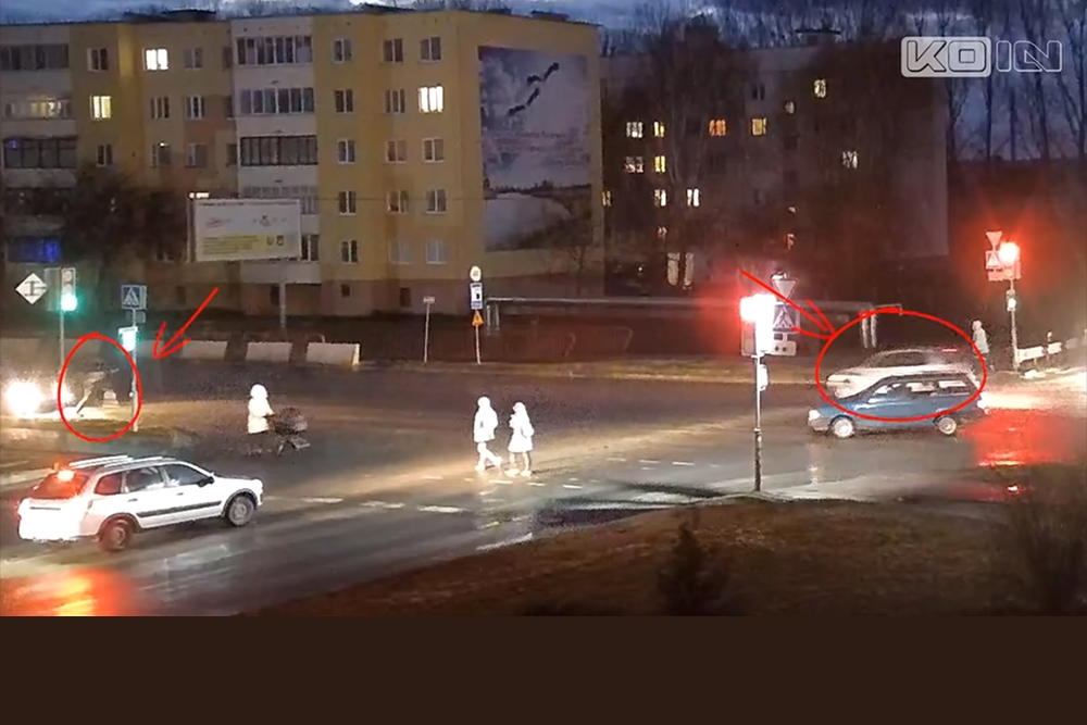 ГАИ в Кобрине ищет пешехода, который кинулся под колеса и поспешил покинуть место ДТП