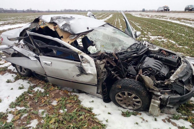 На трассе М1 в Кобринском районе автомобиль 
