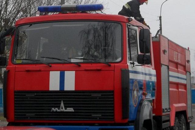 25 декабря в Кобрине на улице Трудовой произошел пожар в кирпичном хозяйственном строении