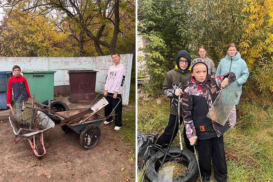 Кобринские школьники за день очистили город от 148 кг мусора