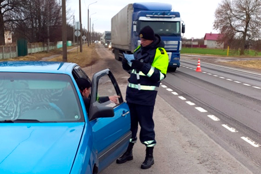 ГАИ провела отработку аварийных участков дорог сельской местности в Кобринском районе: итоги