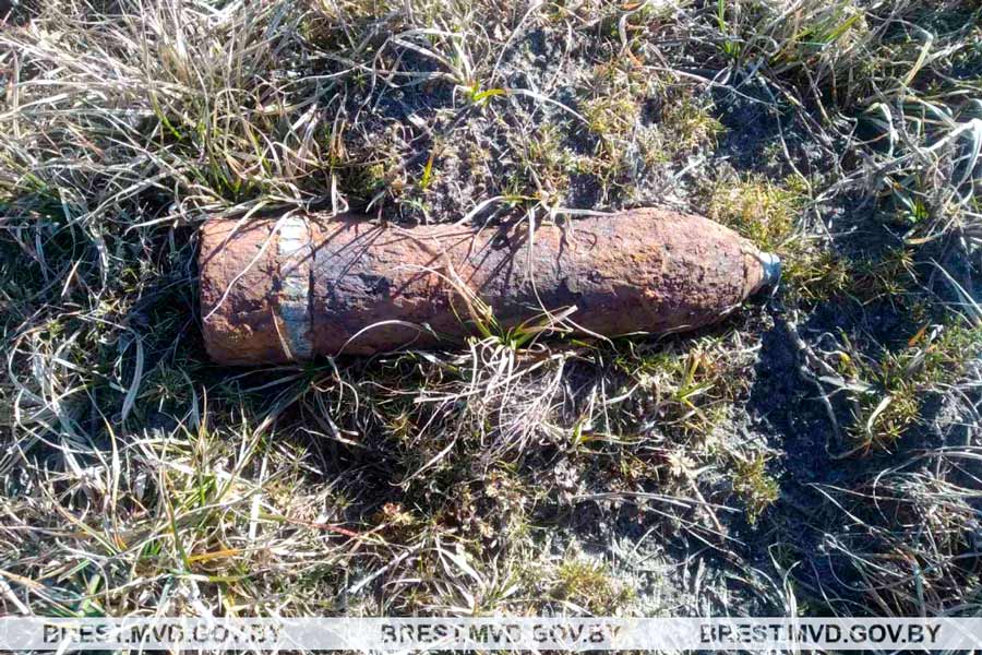 Опасные находки: в Кобринском и Жабинковском районах обнаружены снаряды времен войны