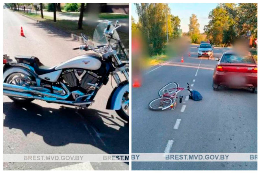Два ДТП за выходные на Кобринщине: травмированы велосипедист, мотоциклист и пешеход