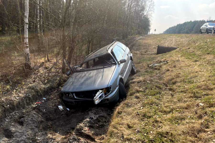 Отвлеклась и съехала в кювет: в Кобринском районе брестчанка попала в ДТП 