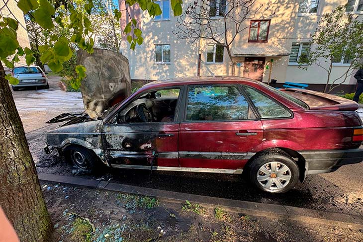 2 пожара за неделю на Кобринщине: горели автомобиль на улице Пушкина и котельная жилого дома в д. Легаты