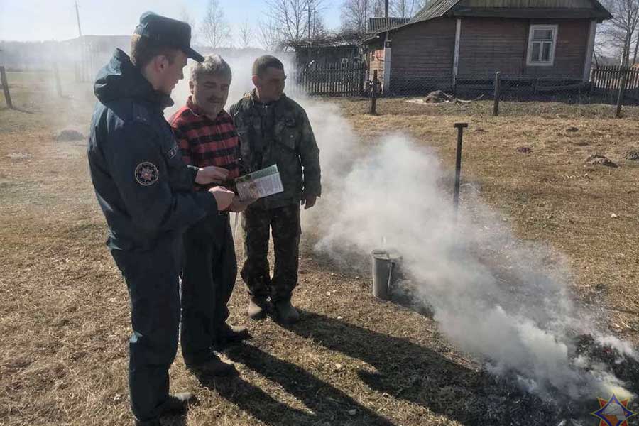 С наступлением весны в Кобринском районе произошло 15 пожаров и поступило 91 сообщение о возгорании сухой растительности