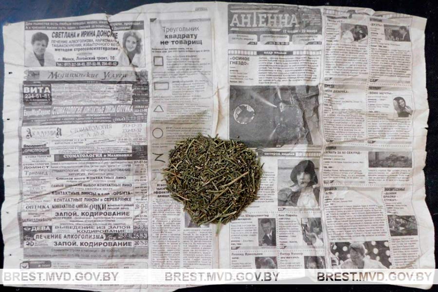 Дома у 42-летнего кобринчанина нашли около 50 г сухой смеси марихуаны и семена конопли — ему грозит до 5 лет