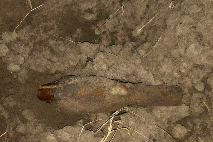 Житель Кобринского района нашел на своем участке артиллерийский снаряд времен войны