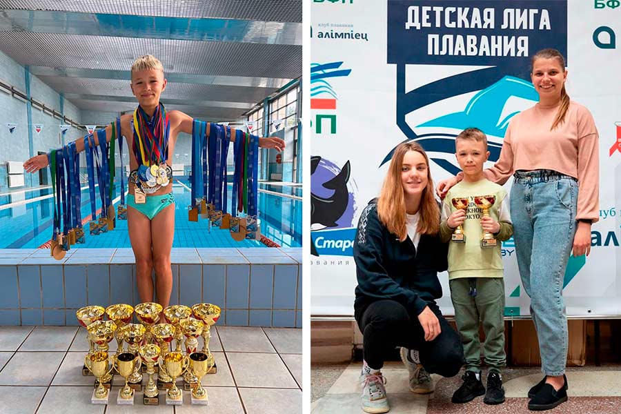 В копилке 9-летнего пловца из Кобрина уже три чемпионских титула и более 50-ти медалей