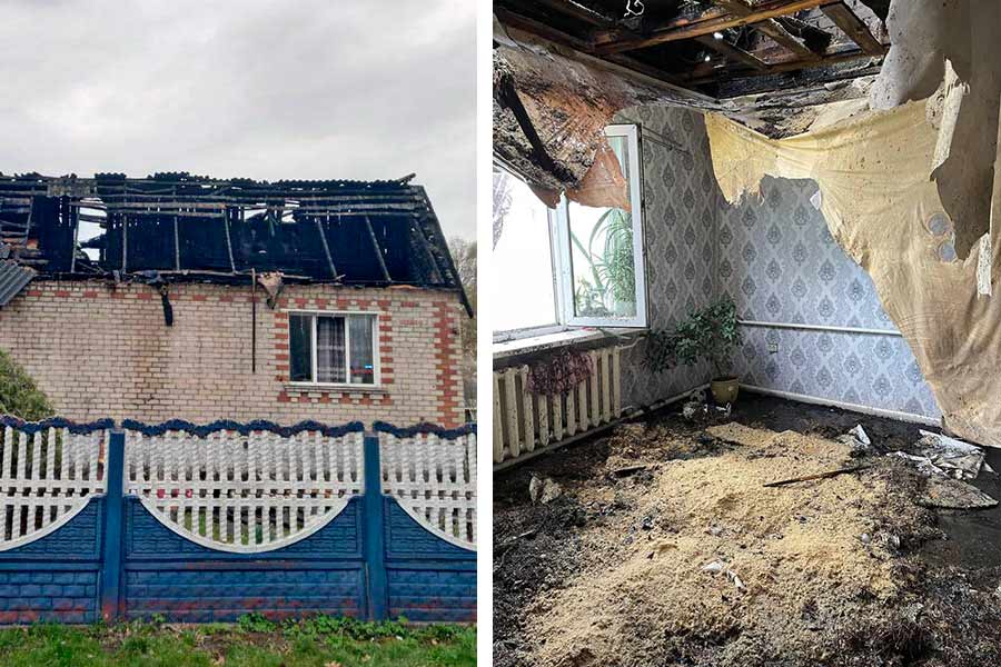 В Запрудах из-за пожара семья потеряла дом, построенный своими руками. Помочь им можно прямо сейчас